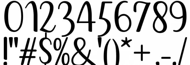 Breetty Font Alte caractere