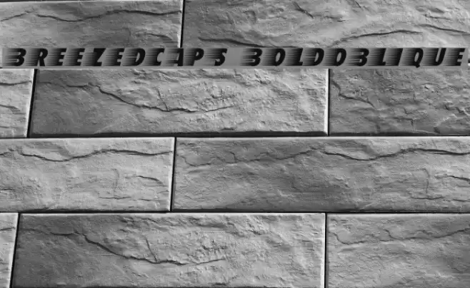 BreezedCaps BoldOblique Шрифта examples