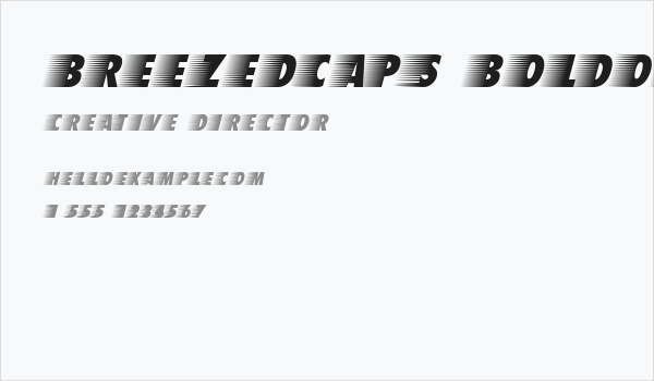 BreezedCaps BoldOblique Business Card
