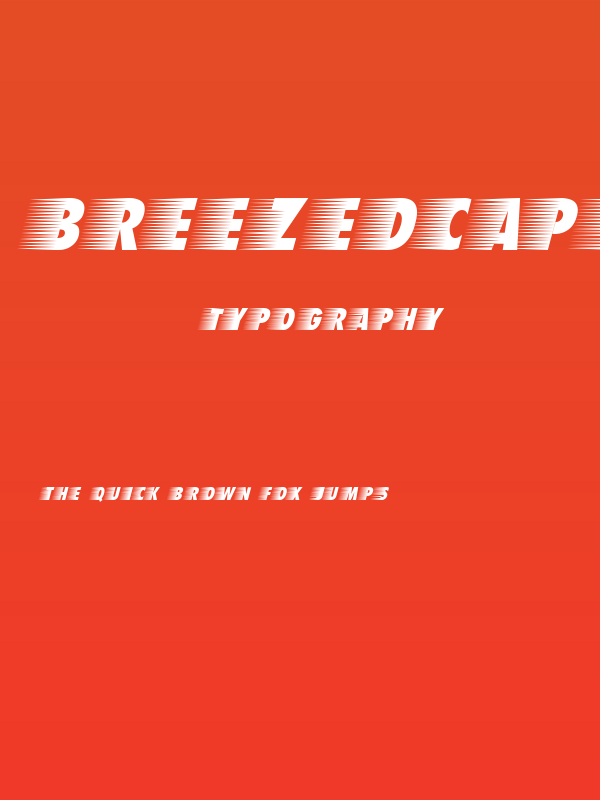 BreezedCaps BoldOblique Poster