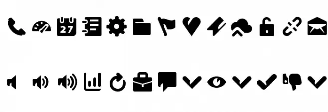 Breezi Icon Set Regular Fonte MAIÚSCULAS