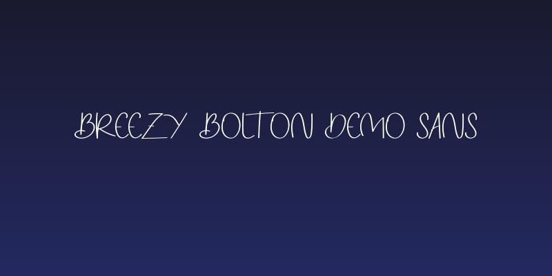 Breezy Bolton DEMO Sans Social Header