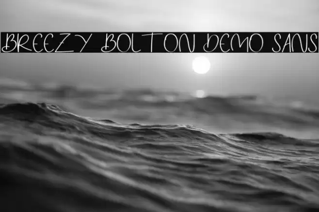 Breezy Bolton DEMO Sans Font examples