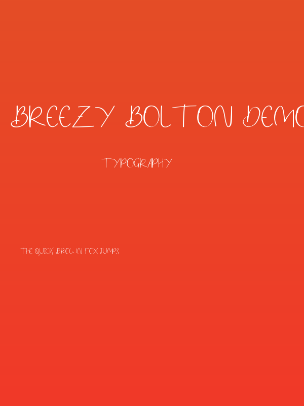 Breezy Bolton DEMO Sans Poster