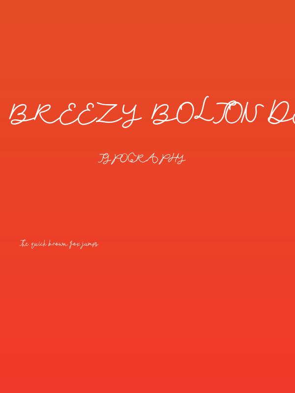 Breezy Bolton DEMO Poster