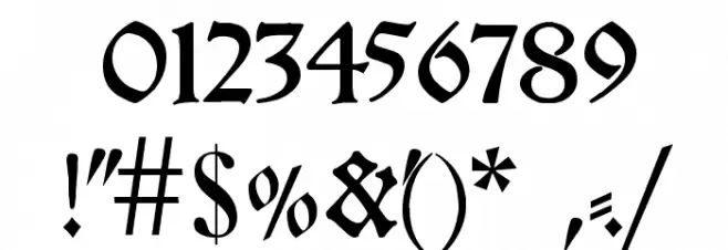 Breitkopf Fraktur Font OTHER CHARS