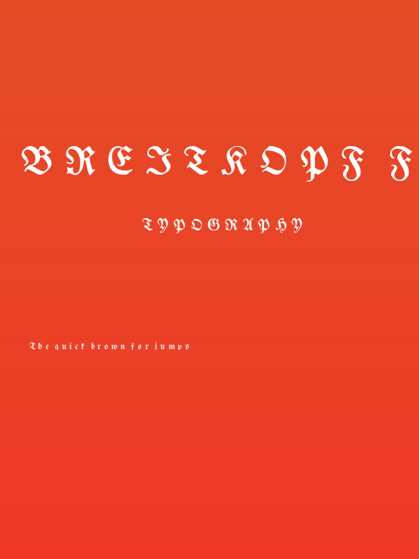 Breitkopf FrakturUNZ1L Italic Poster