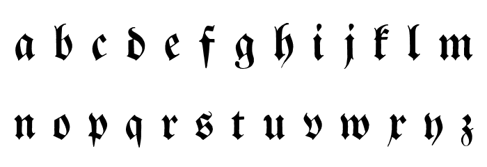 Breitkopf FrakturUNZ1L Italic Font LOWERCASE