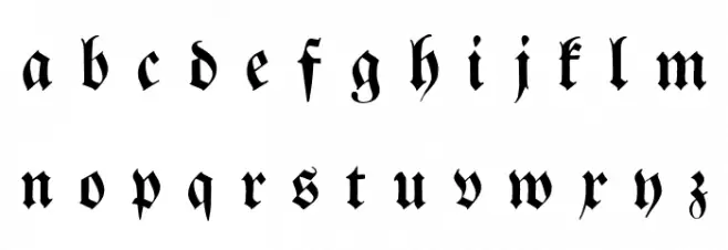 Breitkopf FrakturUNZ1L Italic Шрифта строчной