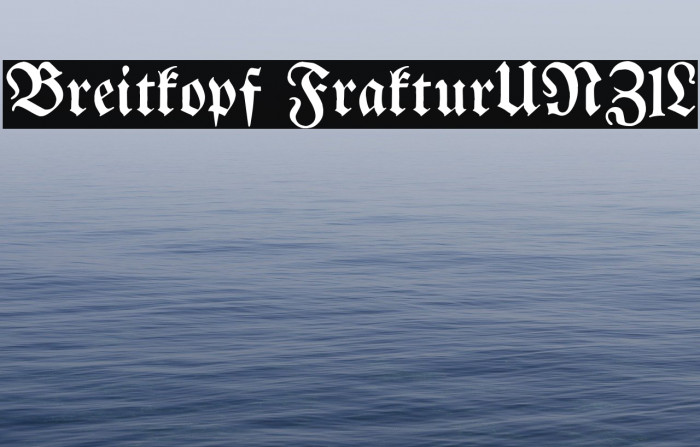 Breitkopf FrakturUNZ1L Font examples