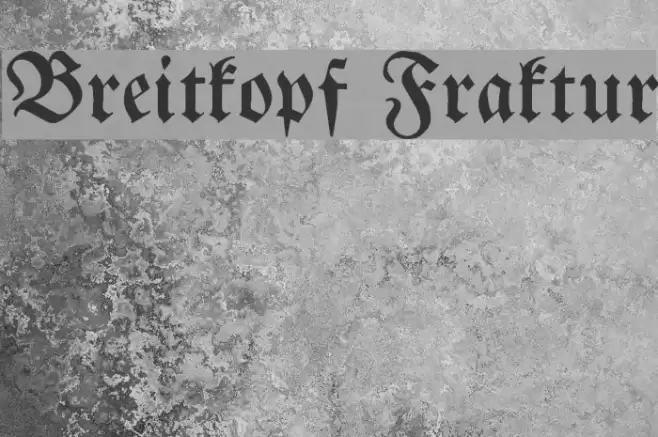 Breitkopf Fraktur Font examples