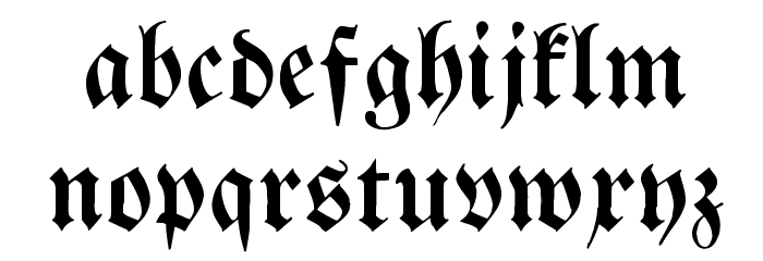 Breitkopf Fraktur Font LOWERCASE