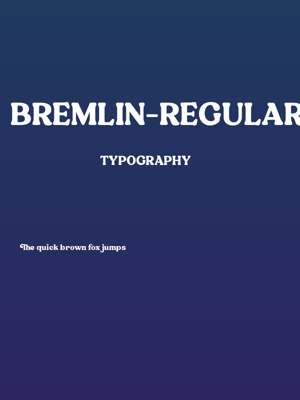 Bremlin-Regular Poster