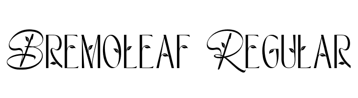 Bremoleaf Regular  les polices de caractères gratuit tlcharger