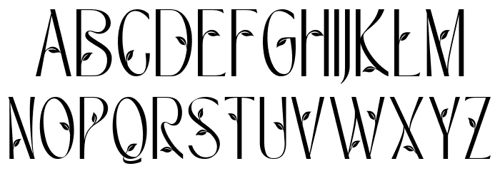 Bremoleaf Regular Schriftart Kleinbuchstaben