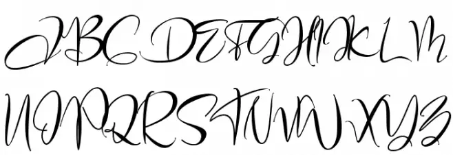 Brenda Valentine Font UPPERCASE