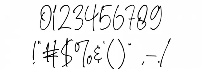 Brendria Signature Font OTHER CHARS