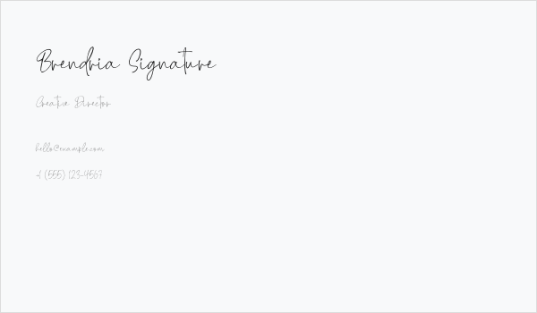 Brendria Signature Business Card