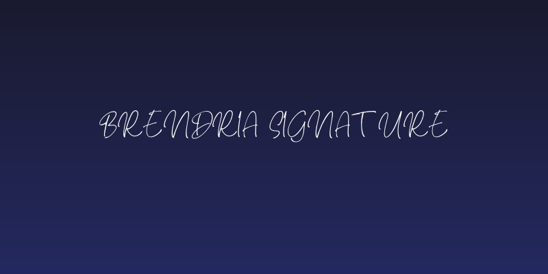 Brendria Signature Social Header