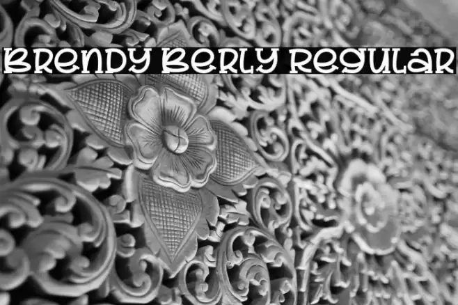 Brendy Berly Regular Font examples