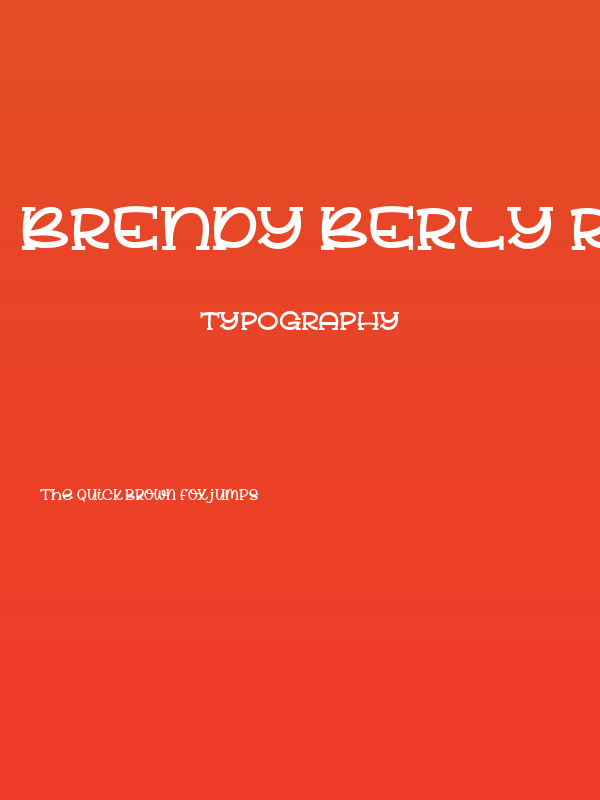 Brendy Berly Regular Poster