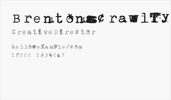 BrentonscrawlType Business Card