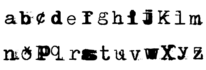 BrentonscrawlType Font LOWERCASE