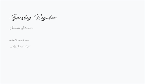 Bresley Regular Business Card
