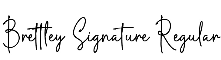 Brettley Signature Regular  Free Fonts Download