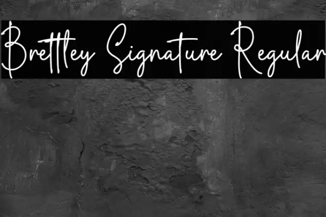 Brettley Signature Regular خط examples
