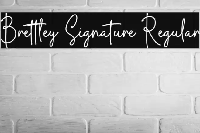 Brettley Signature Regular خط examples