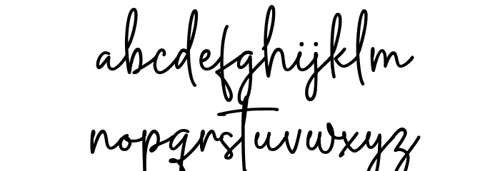 Brettley Signature Regular Font LOWERCASE