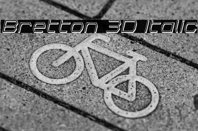 Bretton 3D Italic Font examples