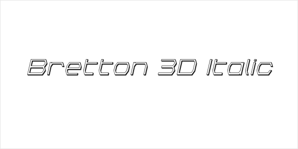 Bretton 3D Italic Logo
