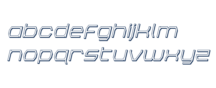 Bretton 3D Italic Lowercase