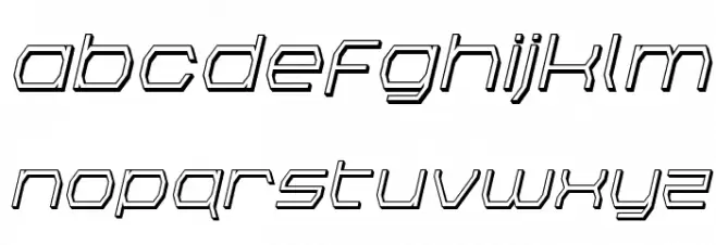 Bretton 3D Italic फ़ॉन्ट लोअरकेस