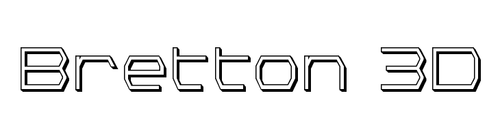Bretton 3D  Frei Schriftart Herunterladen