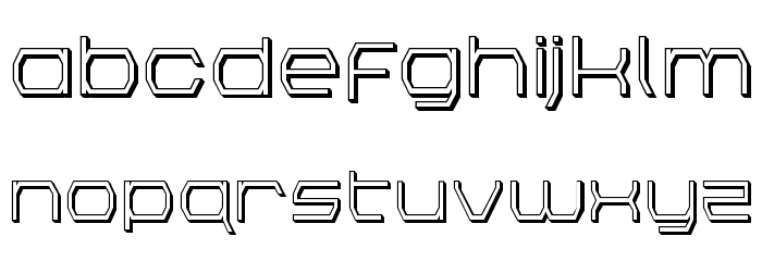 Bretton 3D Font LOWERCASE