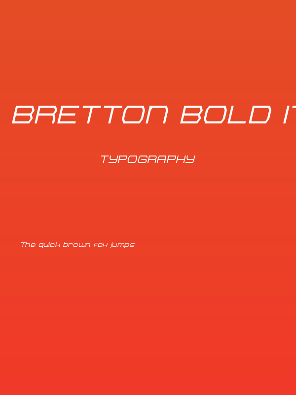 Bretton Bold Italic Poster