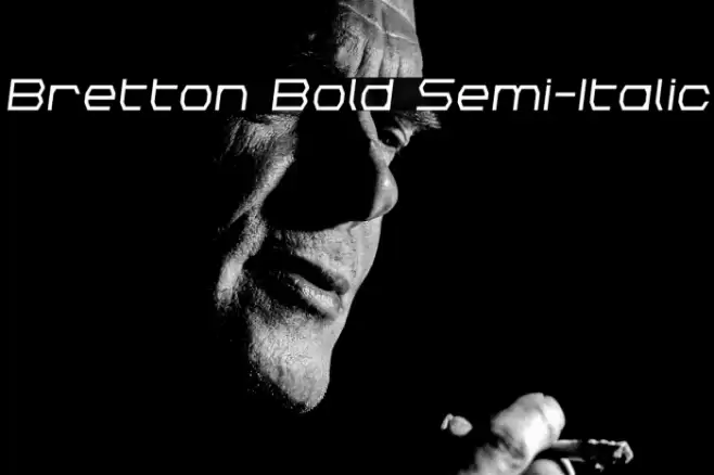 Bretton Bold Semi-Italic Font examples