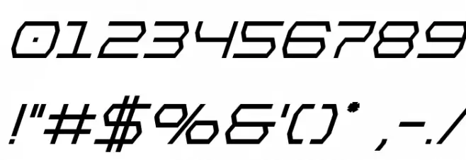 Bretton Bold Super-Italic Font OTHER CHARS