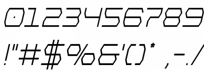 Bretton Condensed Italic Font OTHER CHARS