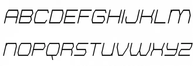 Bretton Condensed Italic Schriftart Groß