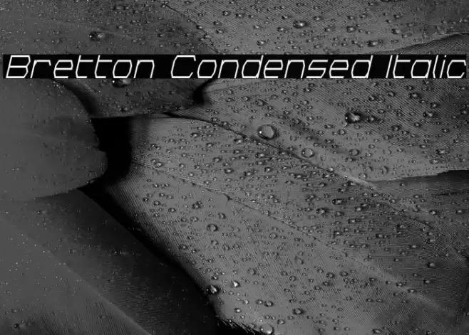 Bretton Condensed Italic Font examples