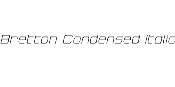 Bretton Condensed Italic Logo