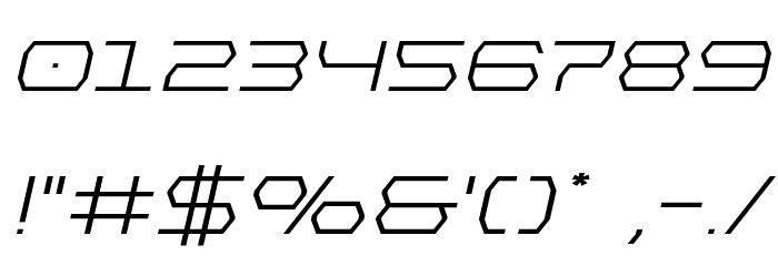 Bretton Expanded Italic Font OTHER CHARS