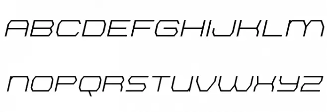 Bretton Expanded Italic Schriftart Groß