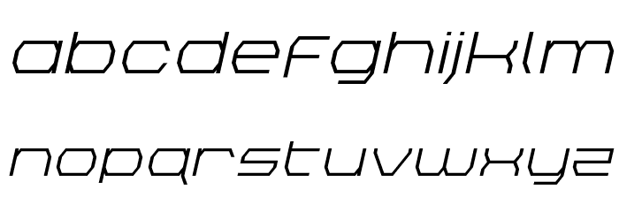 Bretton Expanded Italic Font LOWERCASE