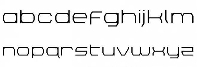 Bretton Expanded Font LOWERCASE