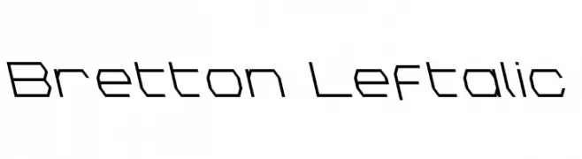 Bretton Leftalic  नि: शुल्क फ़ॉन्ट्स डाउनलोड
